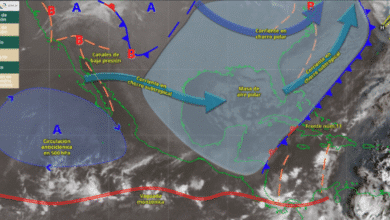 Este día, la masa de aire polar que generó al frente núm. 11, modificará sus características térmicas al final del día, permitiendo un gradual ascenso de las temperaturas en gran parte del territorio nacional.