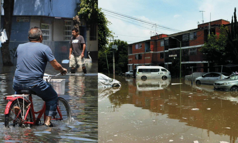 Alerta máxima en el Edomex El Gobierno emite Declaratoria de Emergencia por inundaciones en La Paz y Nezahualcóyotl (Foto Darío Luna y hugo Salvador)