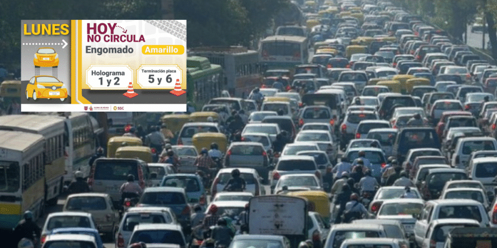 Hoy No Circula Autos con engomado amarillo y placas 5 o 6 descansan este lunes 10 de noviembre (Foto por RegeneraciónMX)